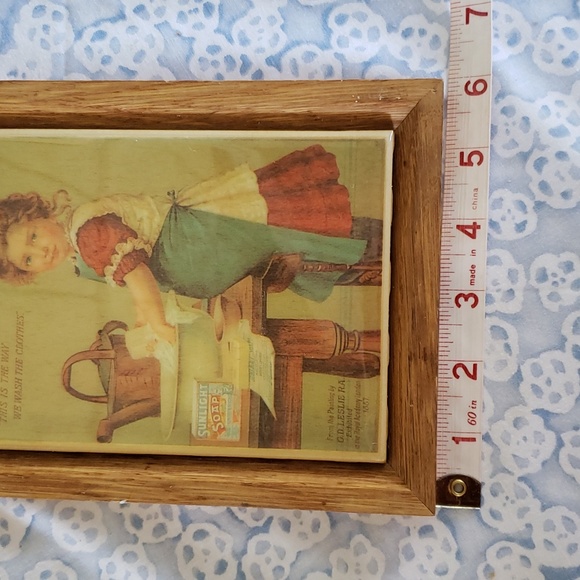 Vintage Framed Tile This is the Way we wash clothes Painting by G.S. Leslie R.A. - Picture 9 of 11